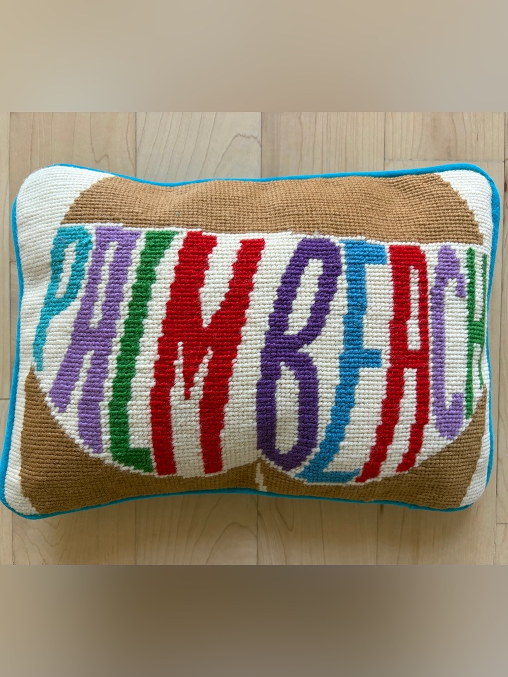 Jonathan Adler for EAU Palm Beach Resort Spa needlepoint pillow